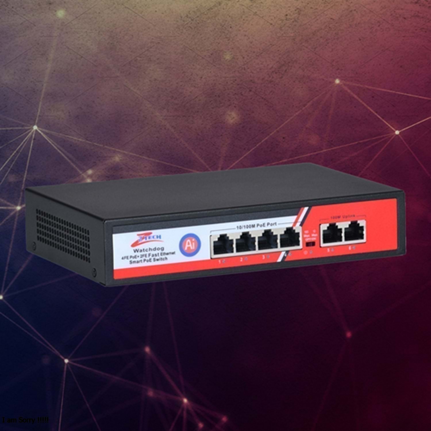 ZTECH ZR-1004 4+2 POE SWİTCH 78w